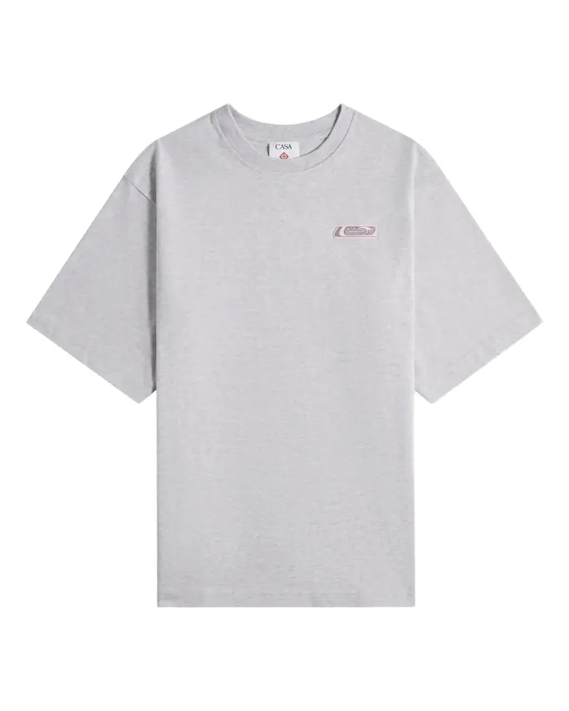 Casablanca Paris PVC T-Shirt im Oversized-Look - Grau Grau