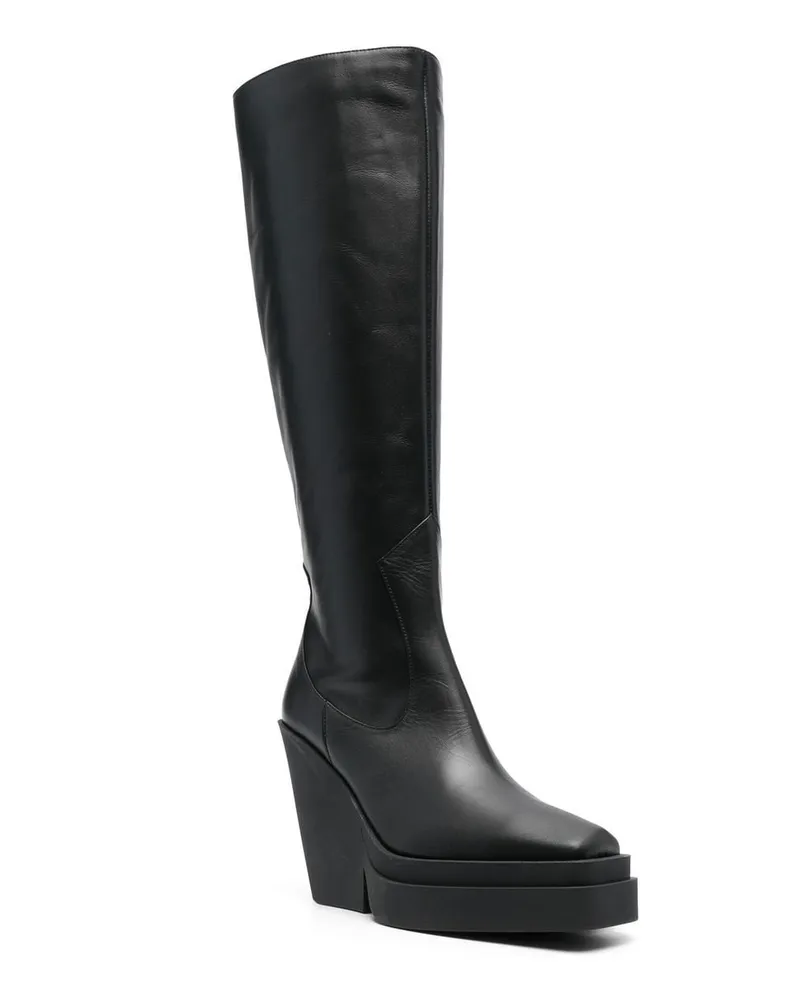 Gia Borghini Kniehohe Stiefel 120mm Schwarz