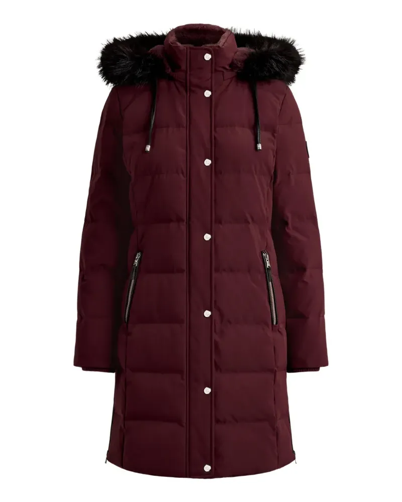 Ralph Lauren Steppjacke mit Faux Fur-Besatz - Rot Rot
