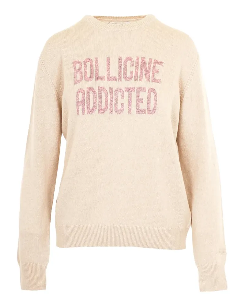 MC2 Saint Barth New Queen Rundhalsausschnitt-Strick mit Bollicine Addicted Lurex-Stickerei - Nude Nude