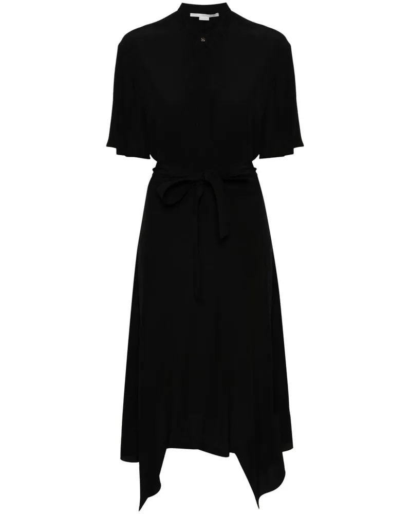 Stella McCartney Asymmetrisches Kreppkleid Schwarz