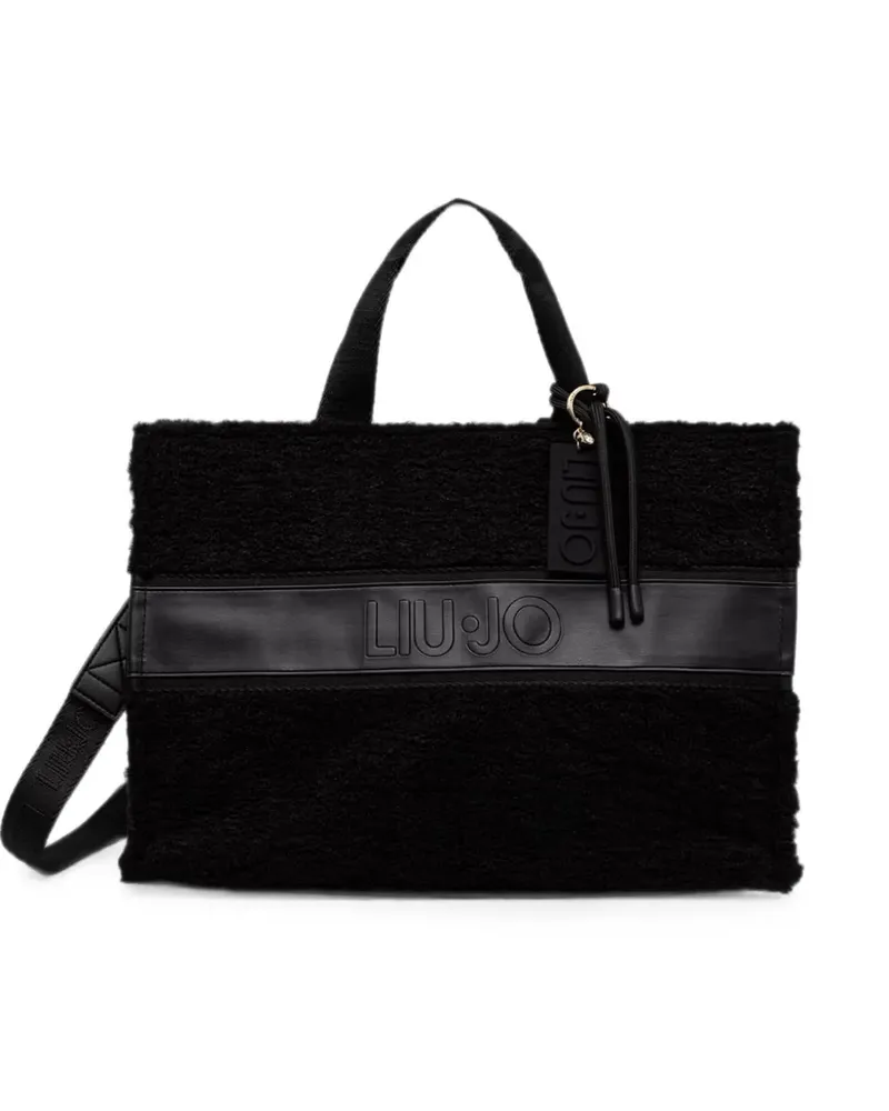 Liu Jo Tote Bag mit Fleece-Struktur - Schwarz Schwarz