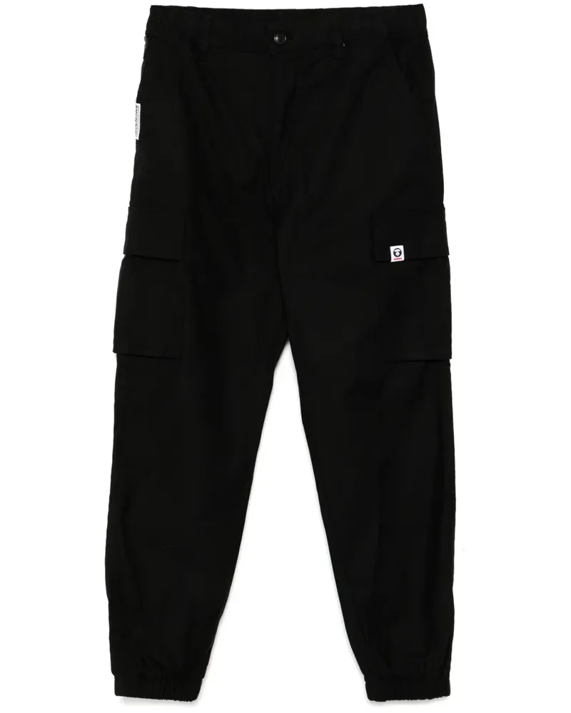 BAPE AAPENOW Cargohose mit Moonface-Logo - Schwarz Schwarz