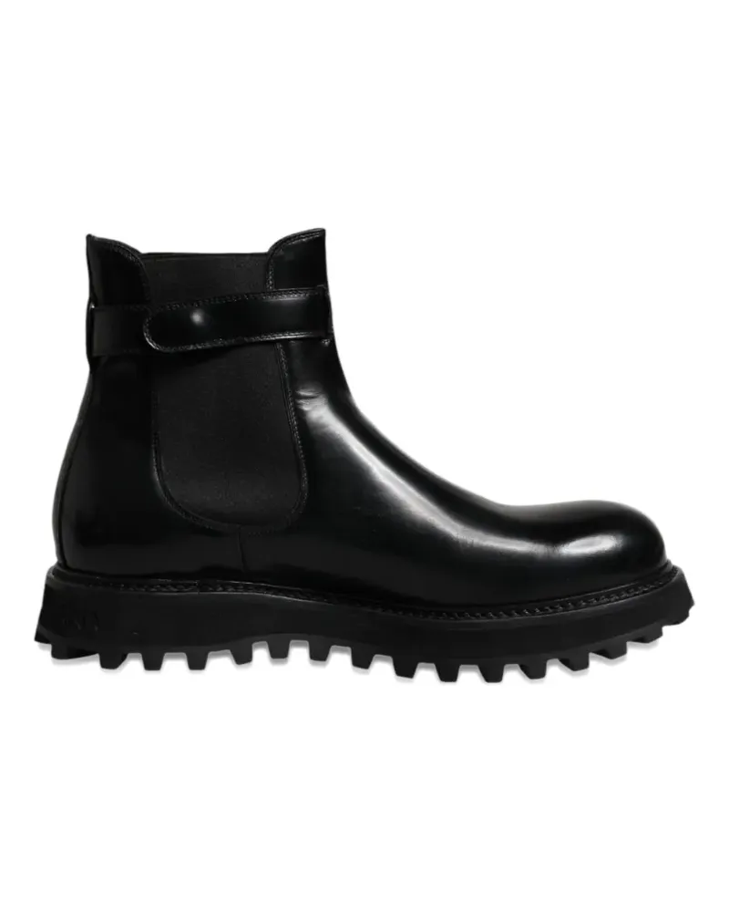 Dolce & Gabbana Stiefel mit Gürtel - Schwarz Schwarz
