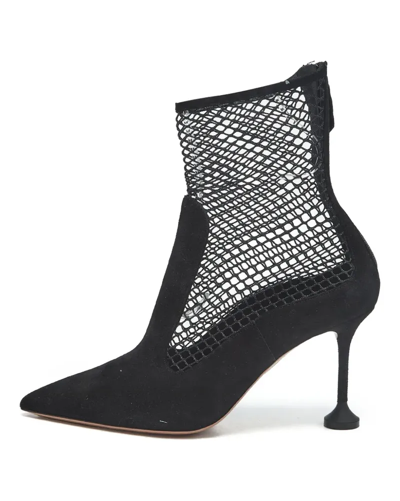 Aquazzura Dawn Stiefeletten aus Mesh - Schwarz Schwarz