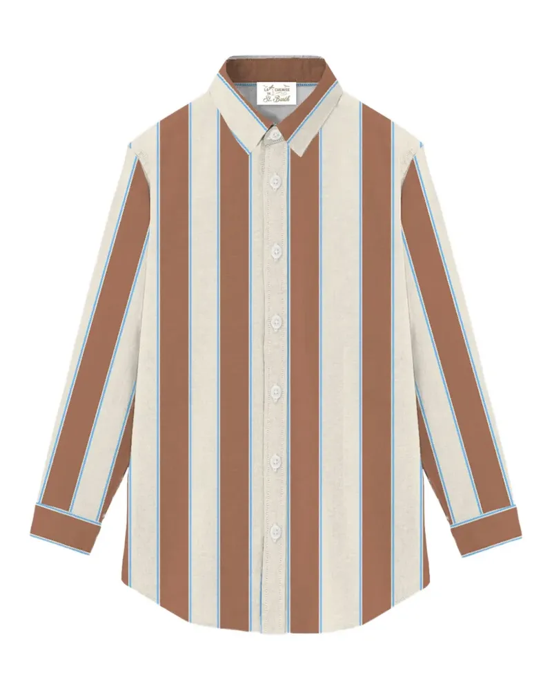MC2 Saint Barth Brigitte striped button shirt - Braun Braun