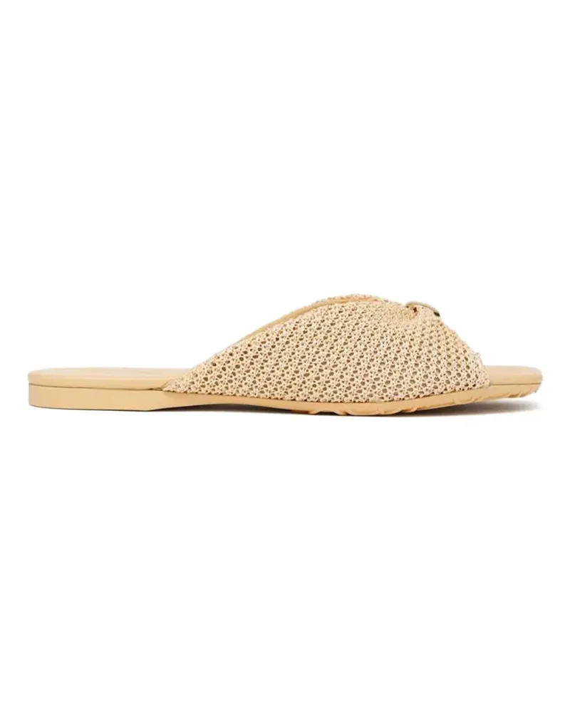 Loewe raffia-effect flat sandals - Nude Nude