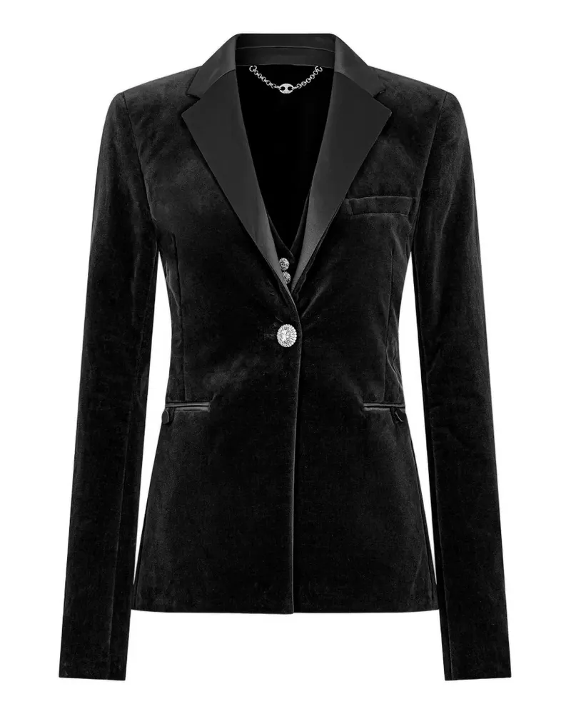 Paco Rabanne Blazer mit Schmuckknöpfen - Schwarz Schwarz