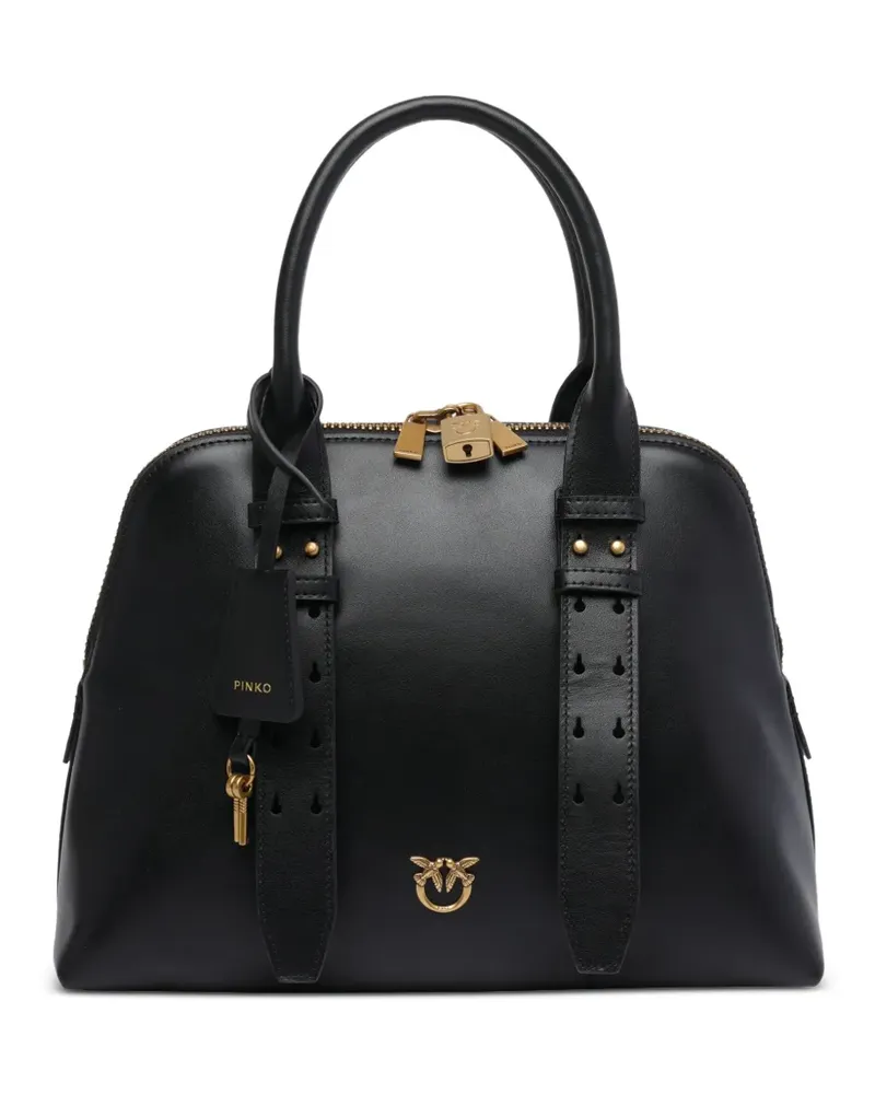 Pinko Mittelgroße Bowling Tote Bag - Schwarz Schwarz
