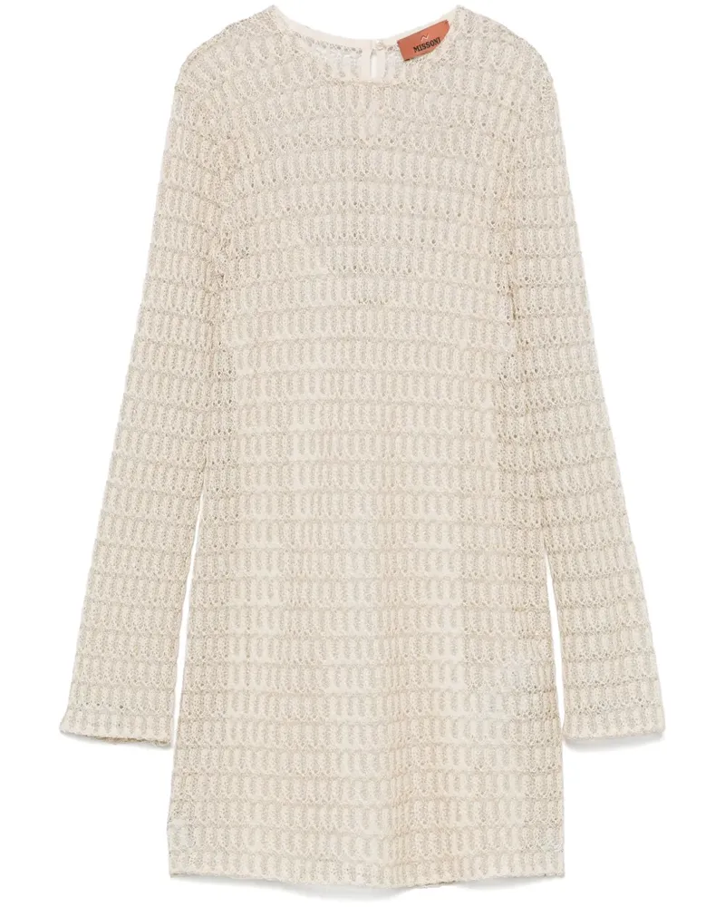 Missoni Minikleid mit Lochmuster - Nude Nude