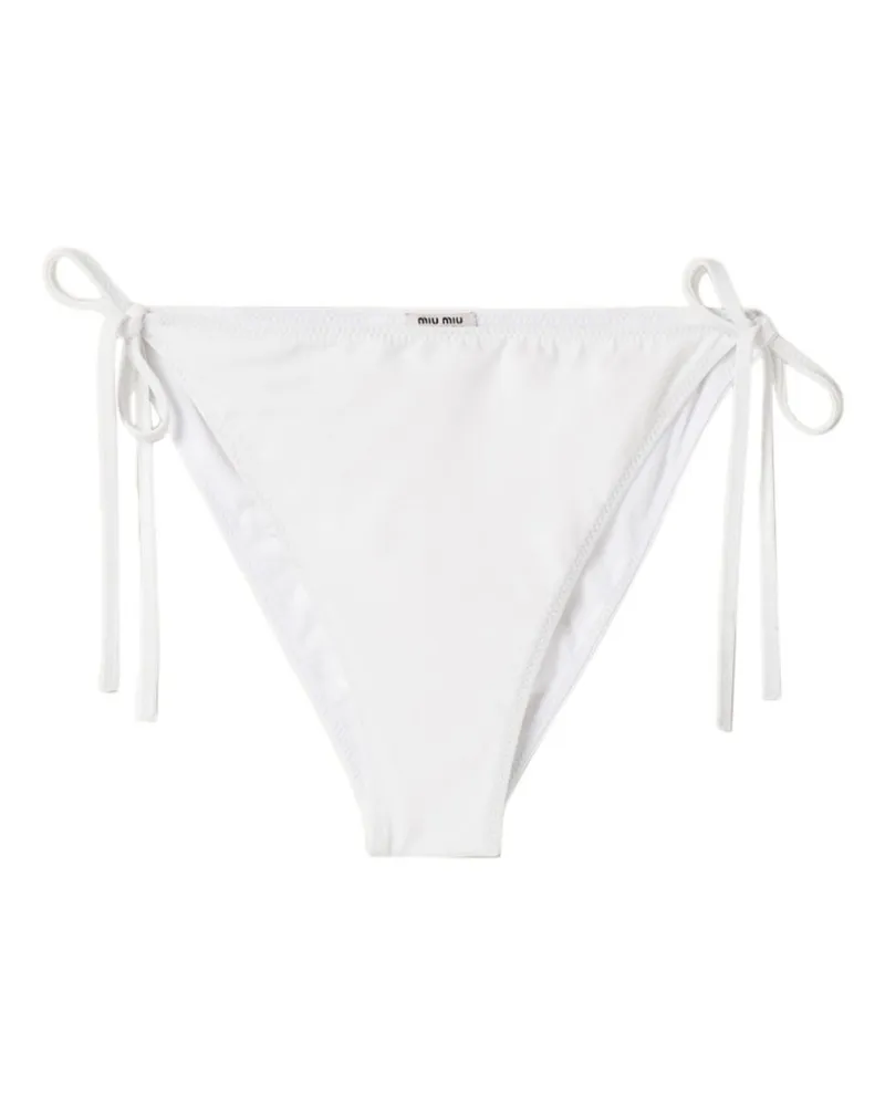 Miu Miu Bikinihöschen aus Jersey - Weiß Weiß