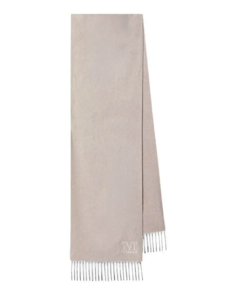 Max Mara Schal mit Stickerei - Nude Nude