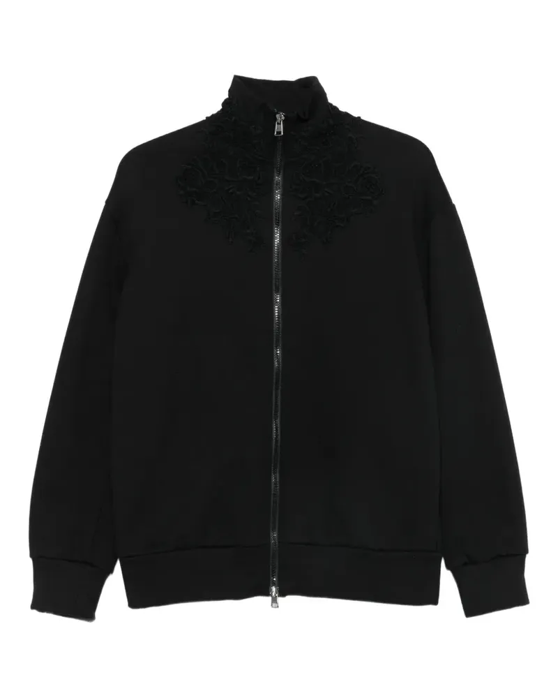 Ermanno Scervino Bestickte Jacke mit Reißverschluss - Schwarz Schwarz