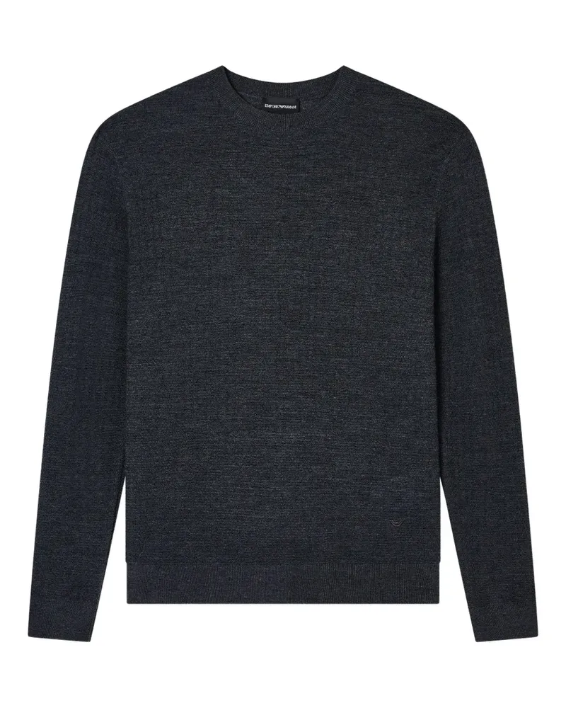 Emporio Armani Texturierter Strickpullover - Grau Grau