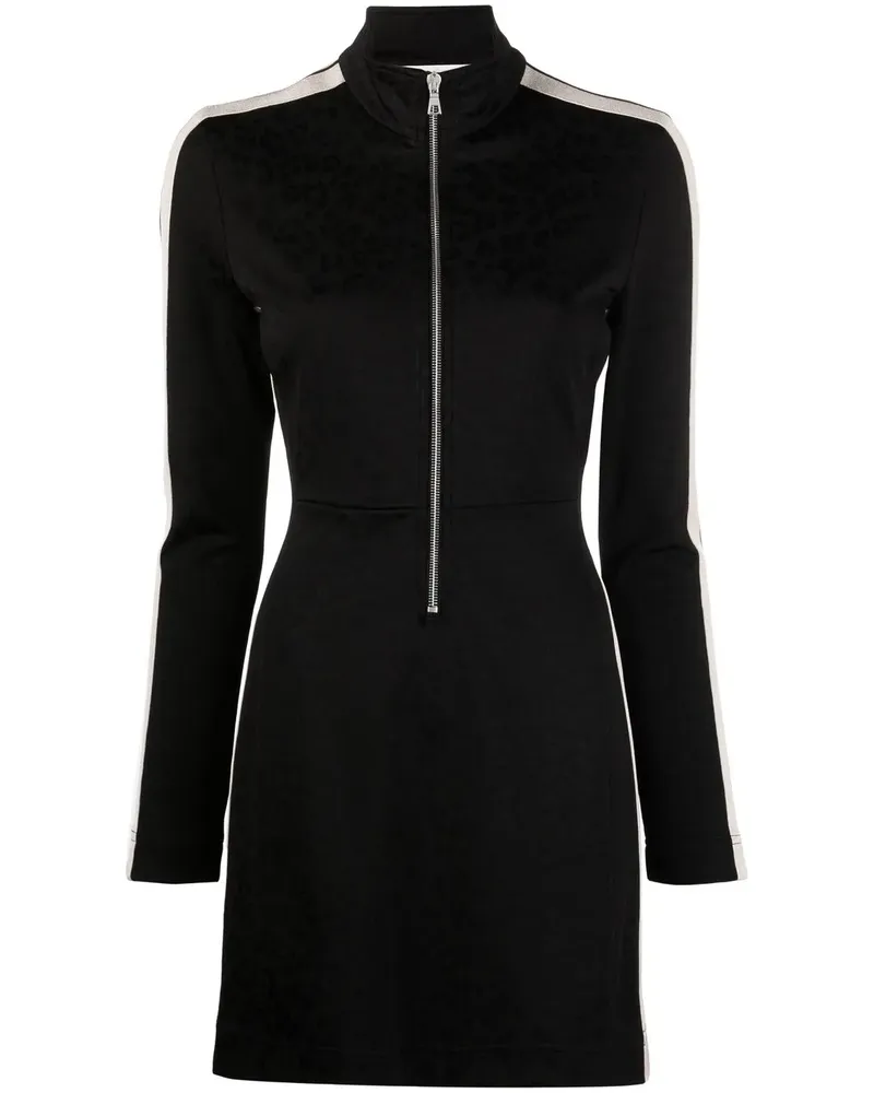 Palm Angels Minikleid mit Leopardenmuster - Schwarz Schwarz