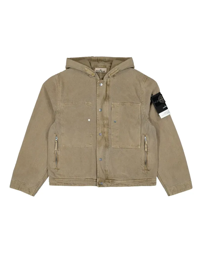 Stone Island Q100045 TC Jacke aus Gabardine mit Mineralfärbung - Nude Nude