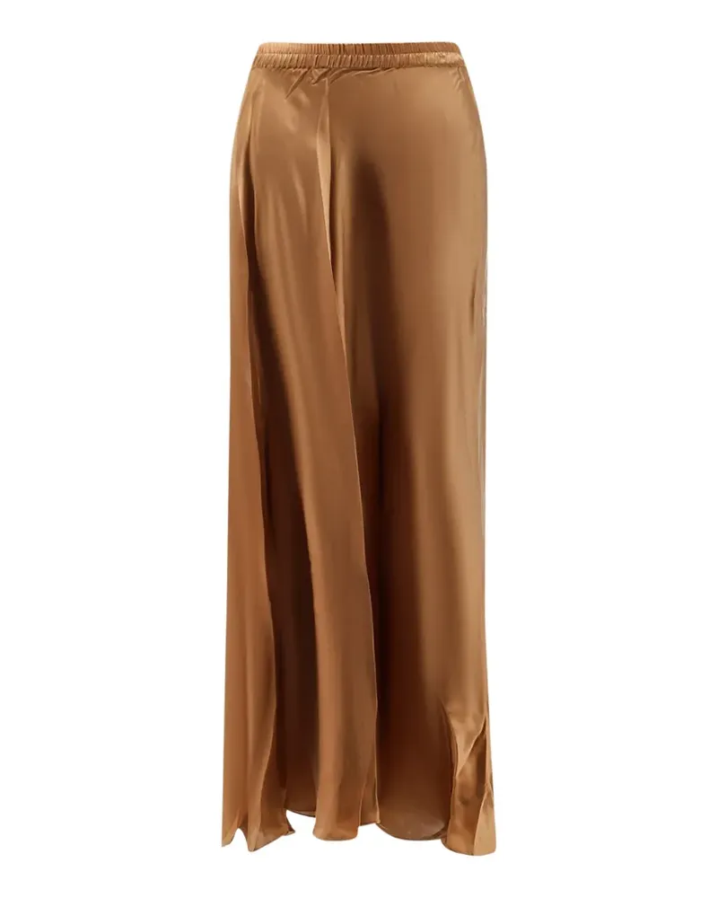 Mes Demoiselles Calista satin-effect maxi skirt - Braun Braun