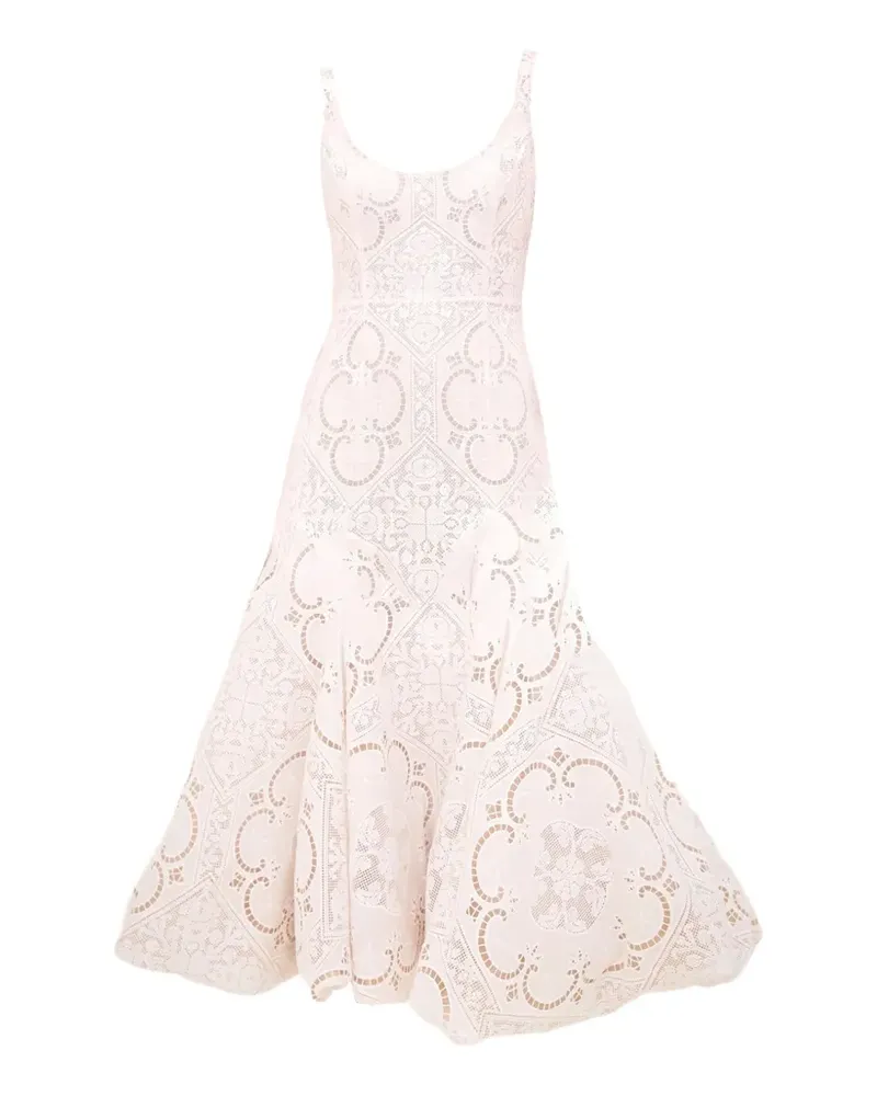 Alexis Antibes Midikleid aus Guipure-Spitze - Rosa Rosa
