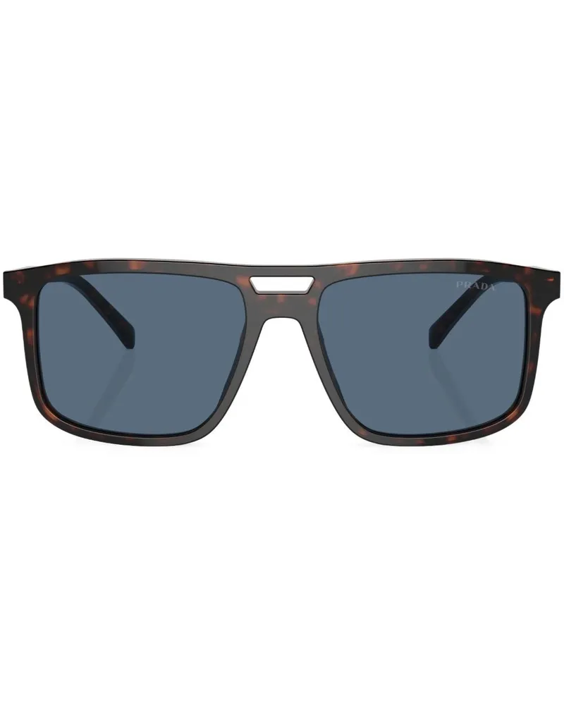 Prada Prada PR A22S Sonnenbrille mit eckigem Gestell - Braun Braun