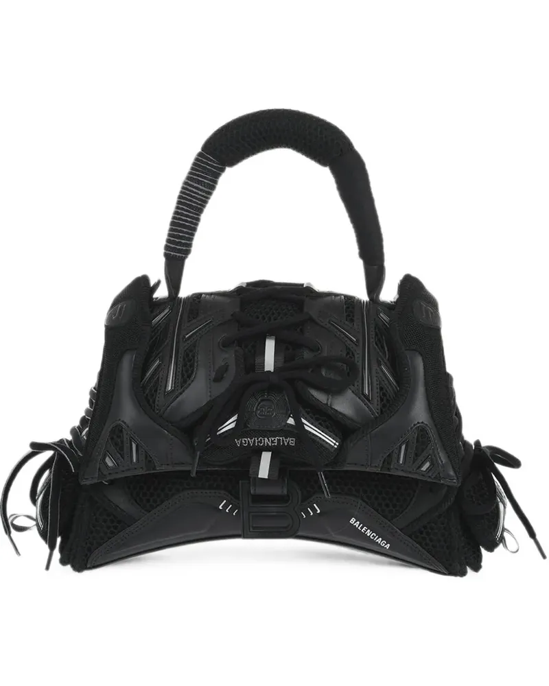 Balenciaga Mesh-Schultertasche mit Sneakers - Schwarz Schwarz