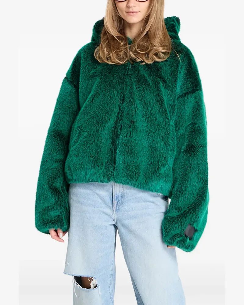 Jordan hooded faux fur jacket - Grün Grün