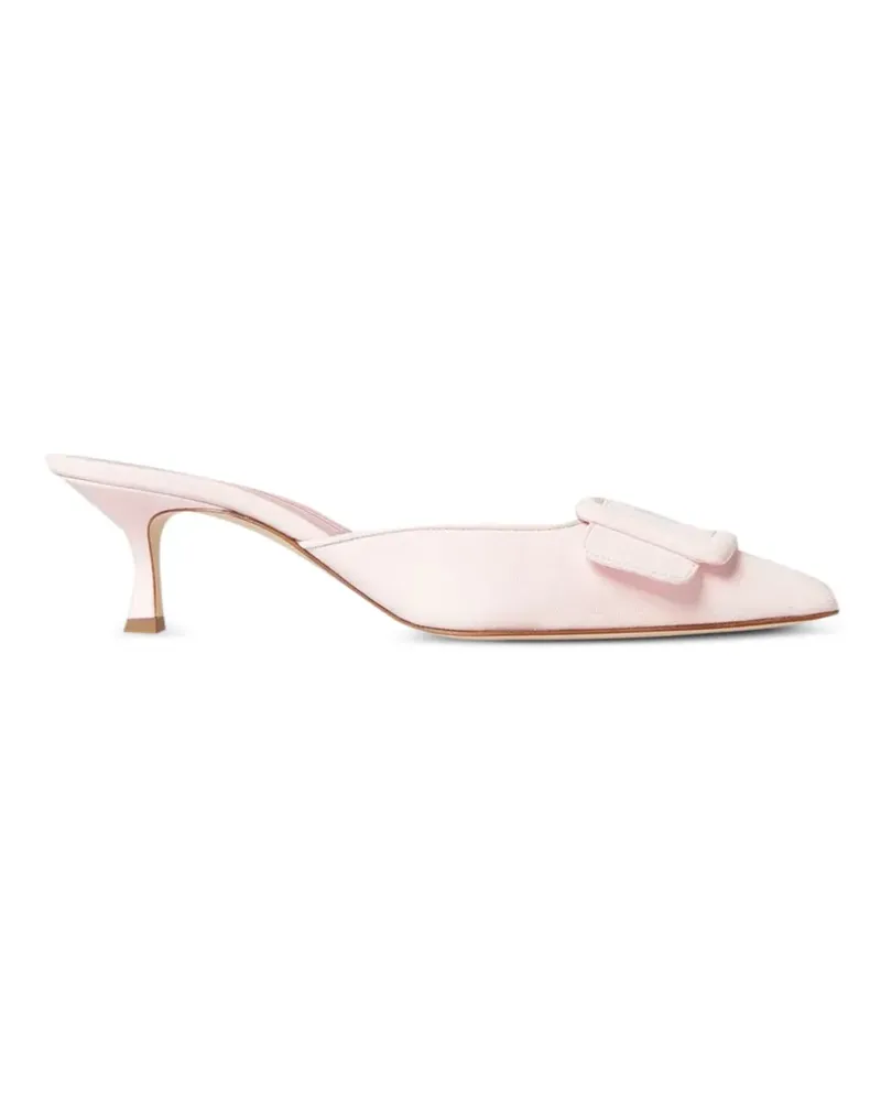 Manolo Blahnik Maysale buckle-detail mules - Rosa Rosa