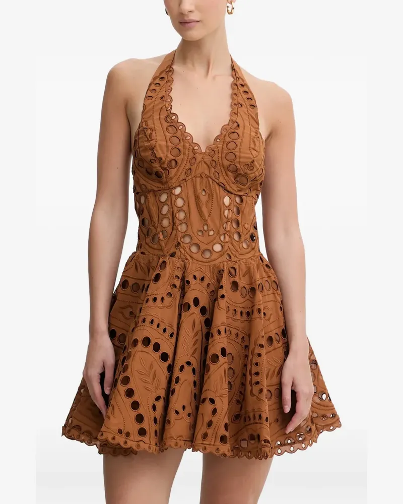 Charo Ruiz Sandlight Kleid mit Cut-Out - Braun Braun