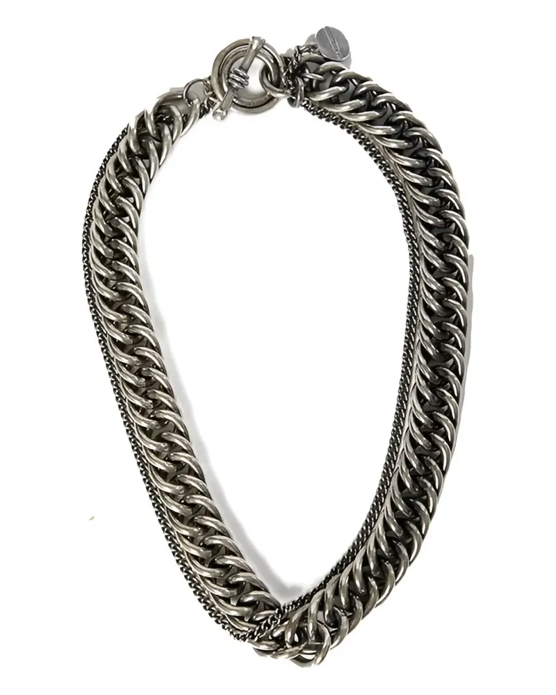 Ann Demeulemeester Vita Halskette im Makro-Look - Silber Silber