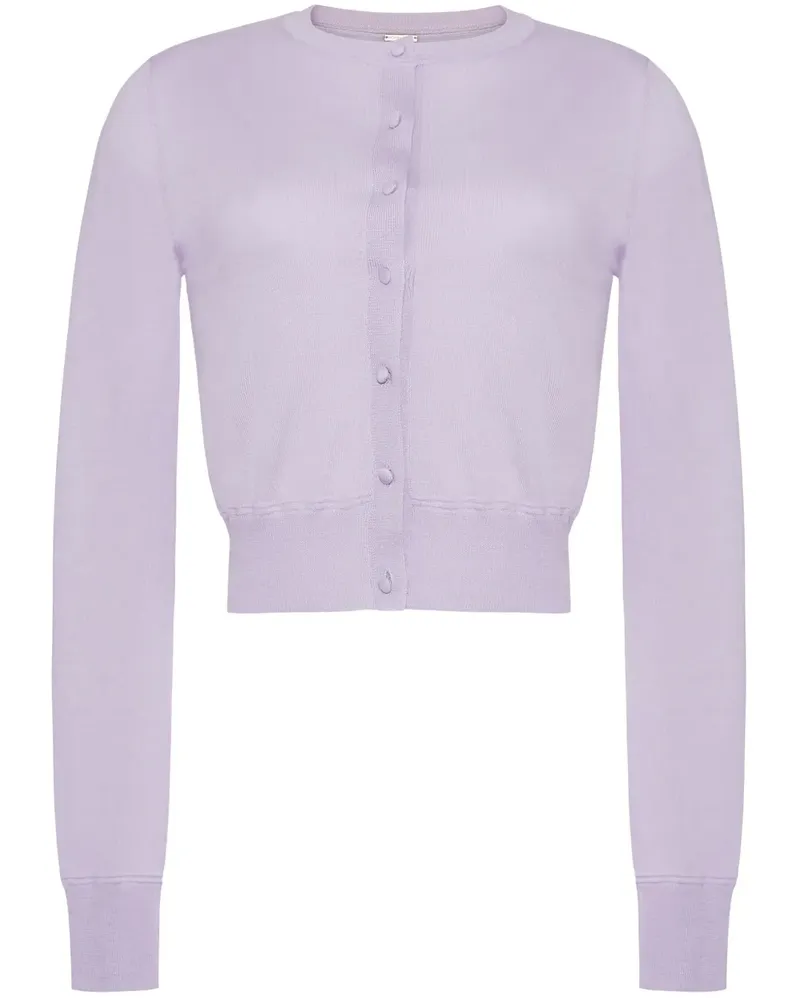Adam Lippes Fein gestrickter Cardigan - Violett Violett