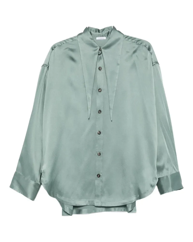 Malo long-sleeve satin shirt - Grün Grün