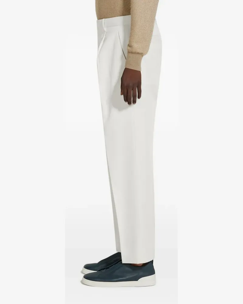 Ermenegildo Zegna Hose mit Bügelfalten - Weiß Weiß