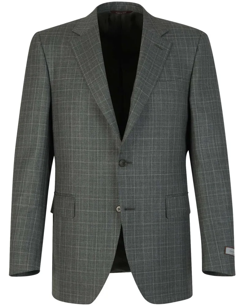 Canali Kariertes Sakko - Grau Grau