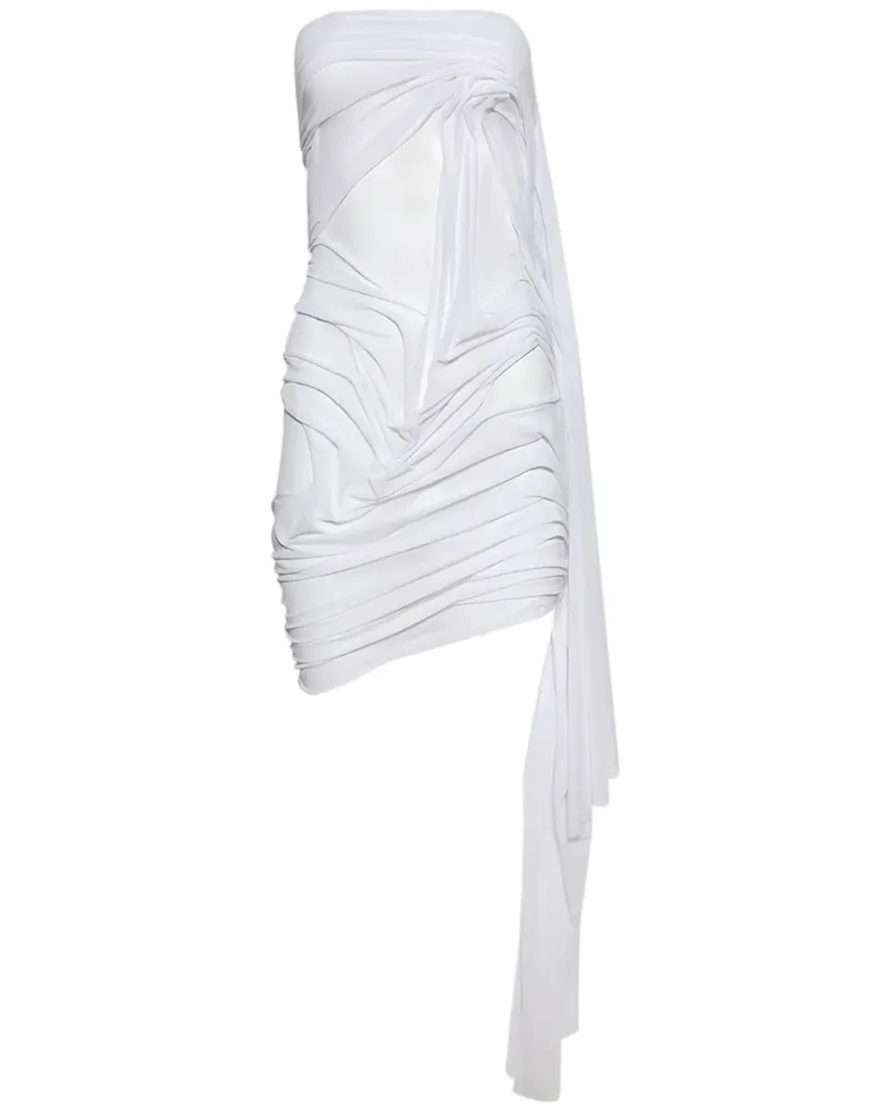DI PETSA Drapiertes Minikleid - Weiß Weiß