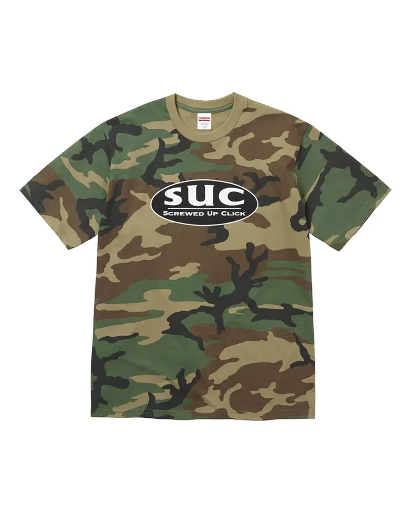 Supreme Being x DJ Screw SUC camouflage-print T-shirt - Grün Grün