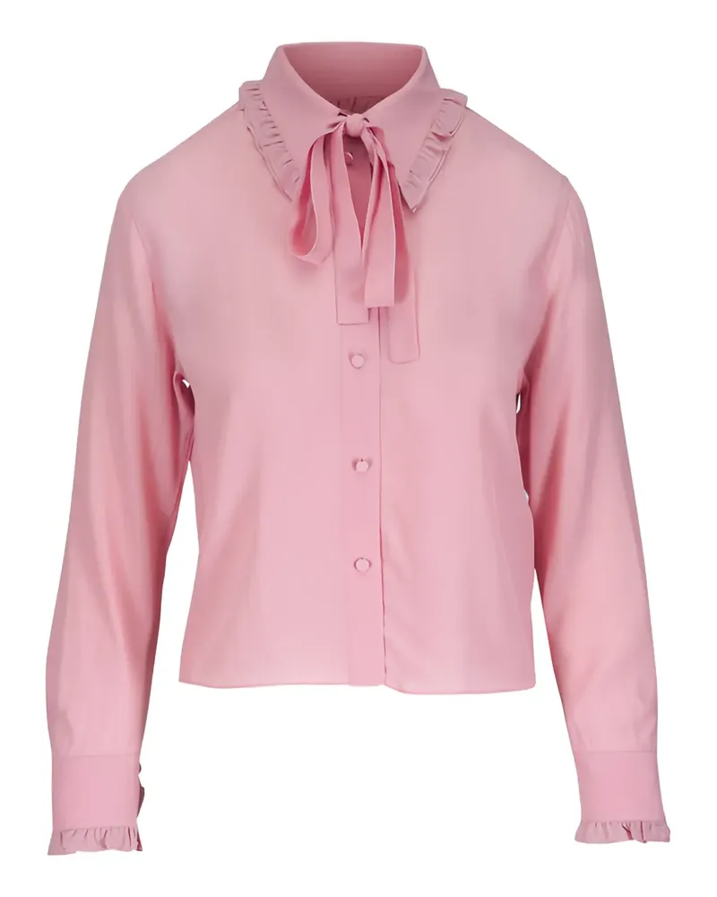 Dorothee Schumacher Soft Vibes ruffled tie shirt - Rosa Rosa