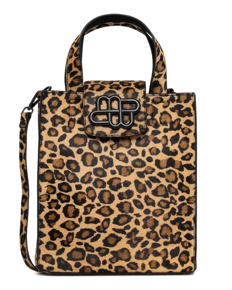 MUNTHE Pazzie Tote Bag mit Leoparden-Print - Braun Braun