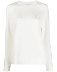 Calvin Klein Sweatshirt mit Logo-Prägung Nude