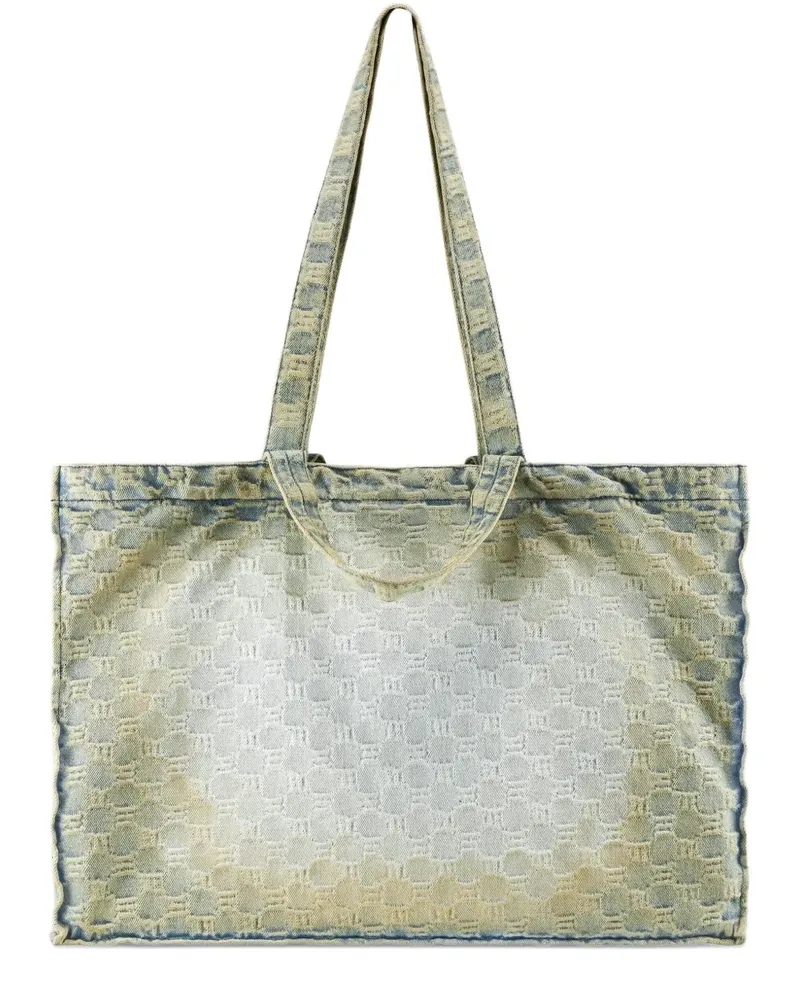 MISBHV Tote Bag mit Monogrammmuster - Blau Blau
