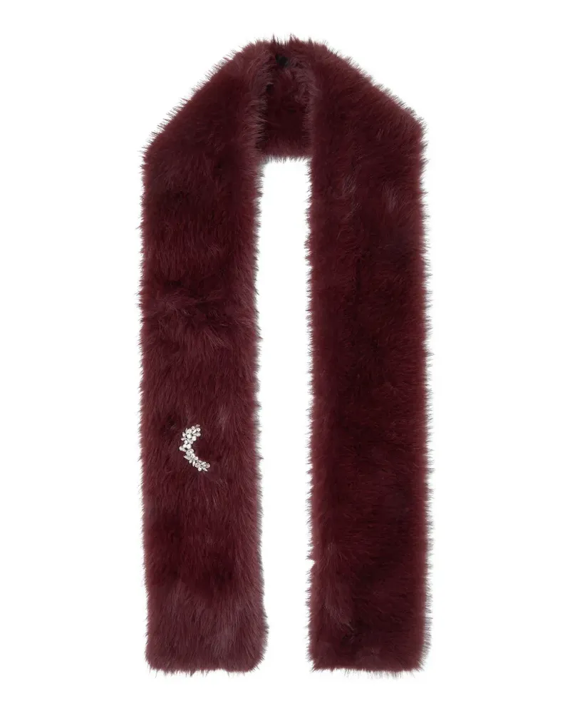 Liu Jo Stola aus Faux Fur mit Brosche - Rot Rot