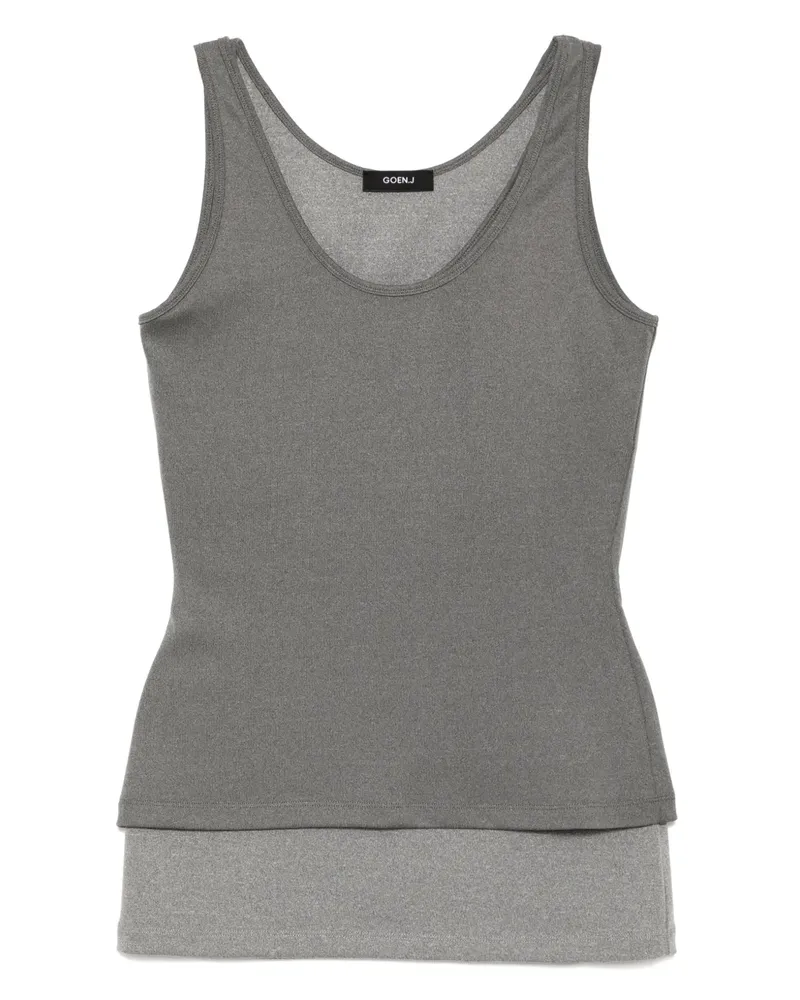 GOEN.J Top im Layering-Look - Grau Grau
