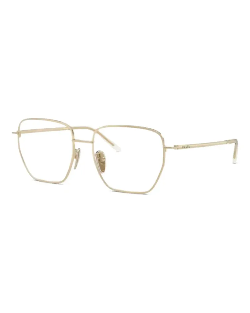 Prada Brille mit geometrischem Gestell - Gold Gold