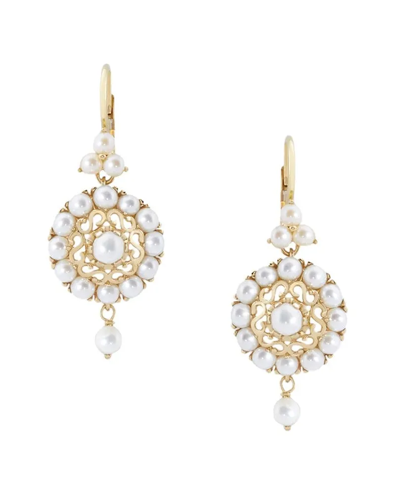 Dolce & Gabbana 18kt Gelbgoldohrringe mit Perle Gold