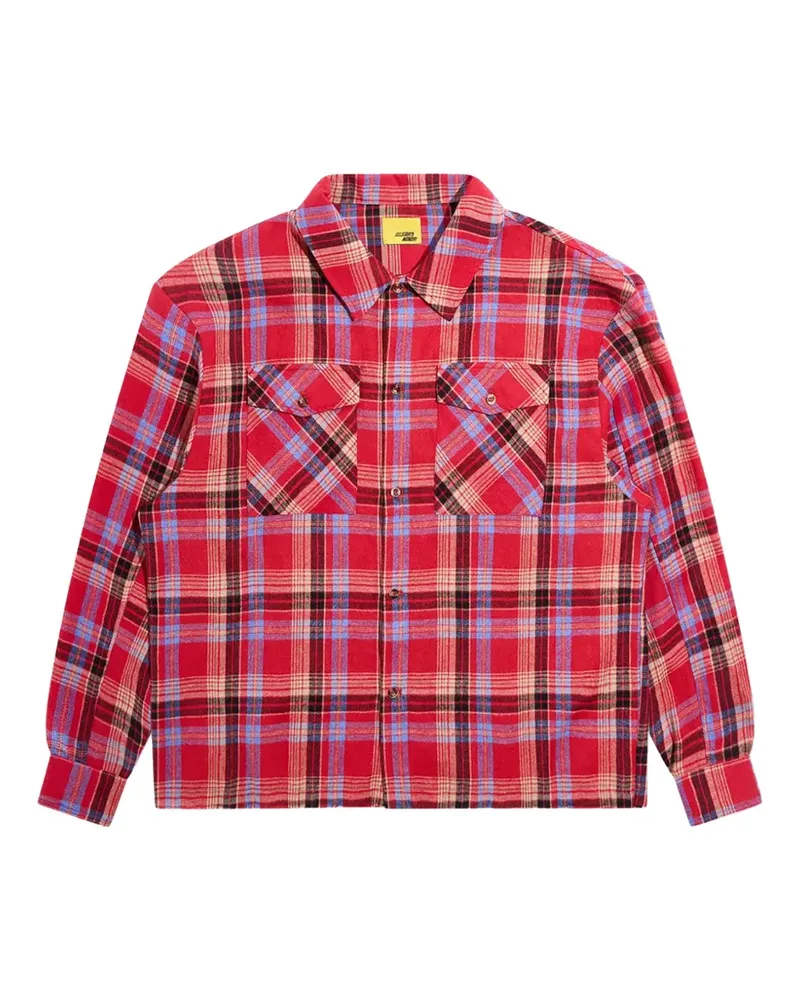 STADIUM GOODS plaid-check star-print shirt - Rot Rot