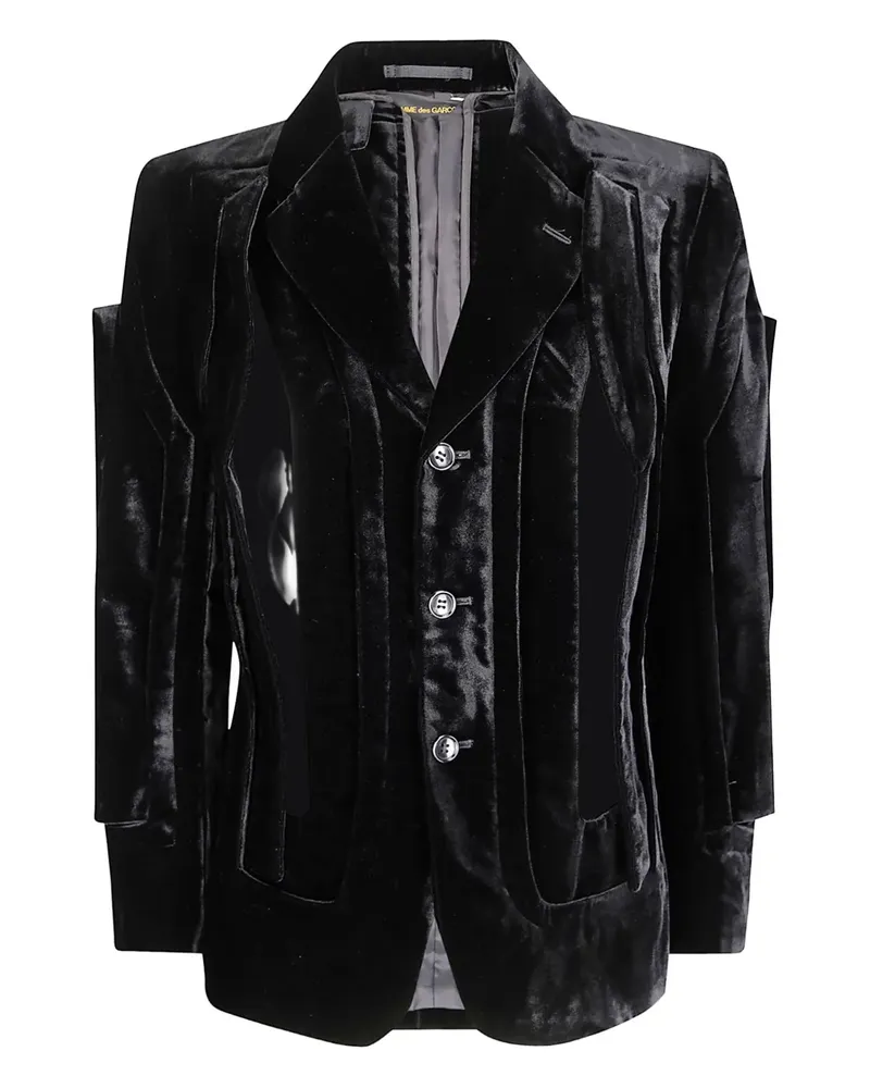 Comme des Garçons button-fastening blazer - Schwarz Schwarz