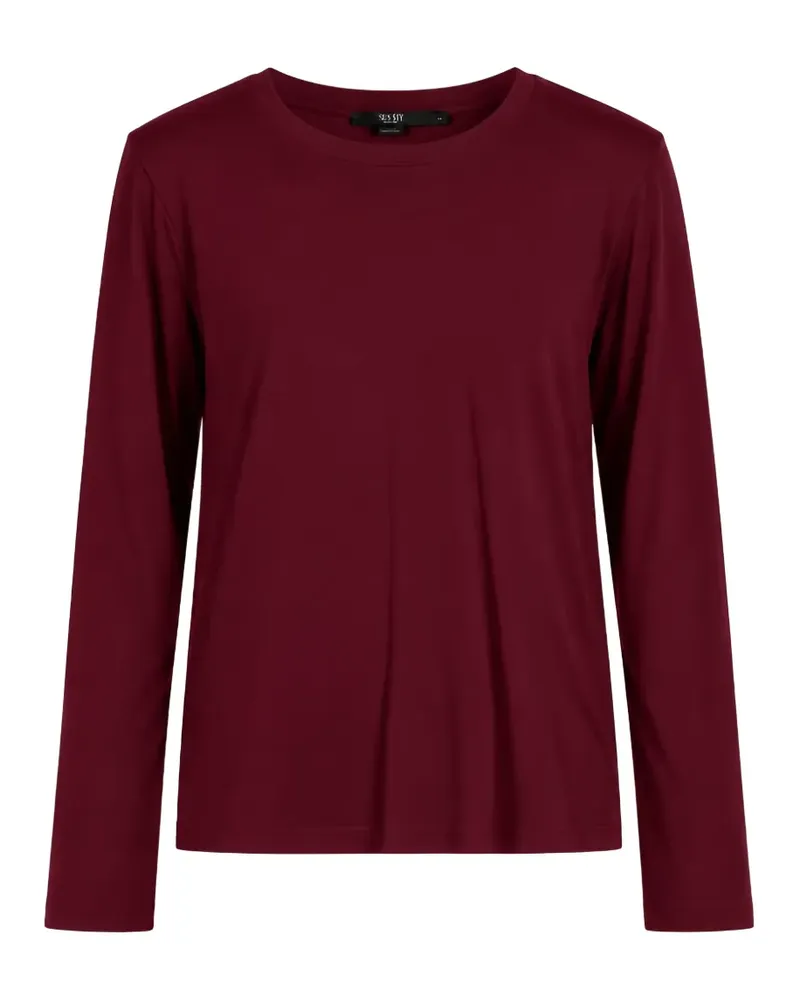 Seventy Langarmshirt mit rundem Ausschnitt - Rot Rot
