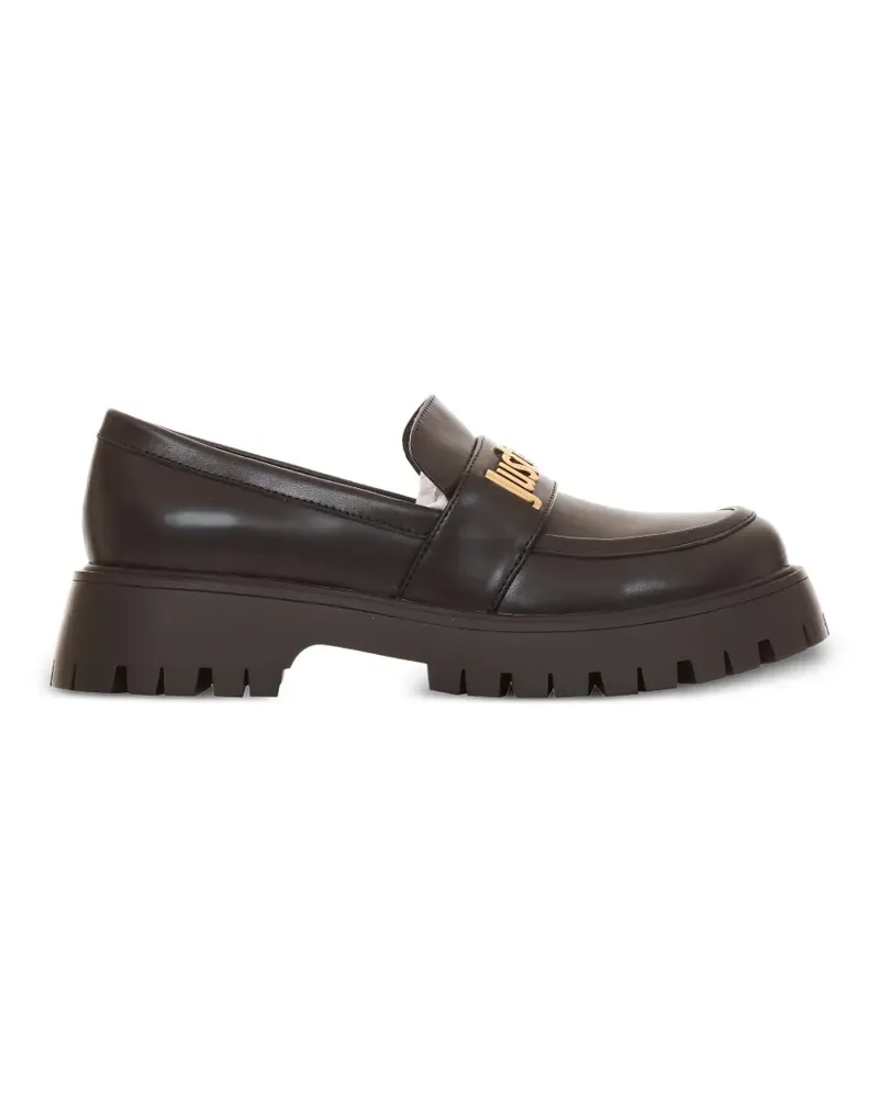Just Cavalli metal-logo chunky-sole loafers - Schwarz Schwarz