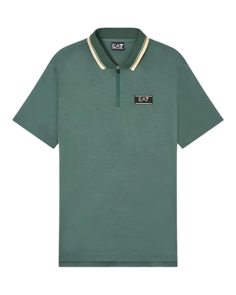 EA7 Ettore Poloshirt mit Logo-Patch - Grün Grün