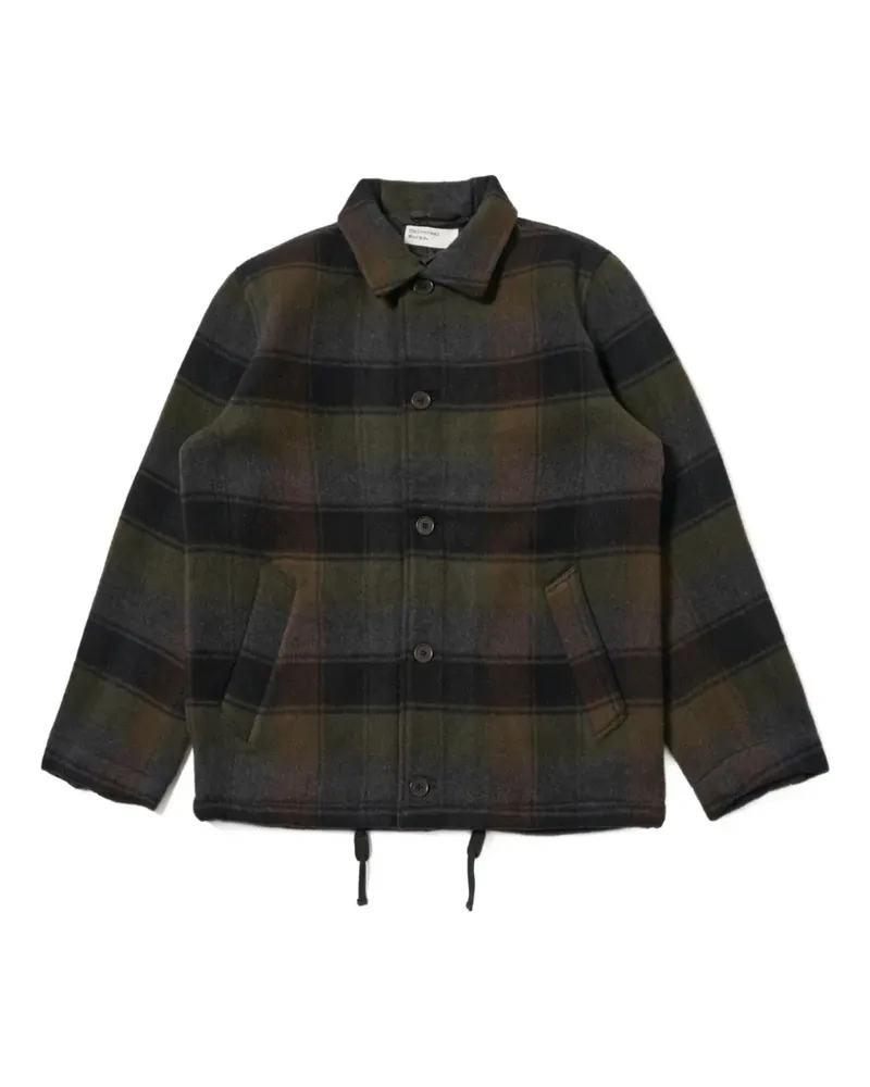 Universal Works Karierte Jacke mit Knöpfen - Braun Braun