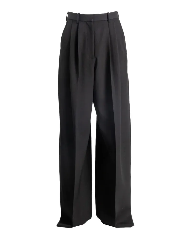 Balenciaga Wide-Leg-Hose mit Bundfalten - Schwarz Schwarz