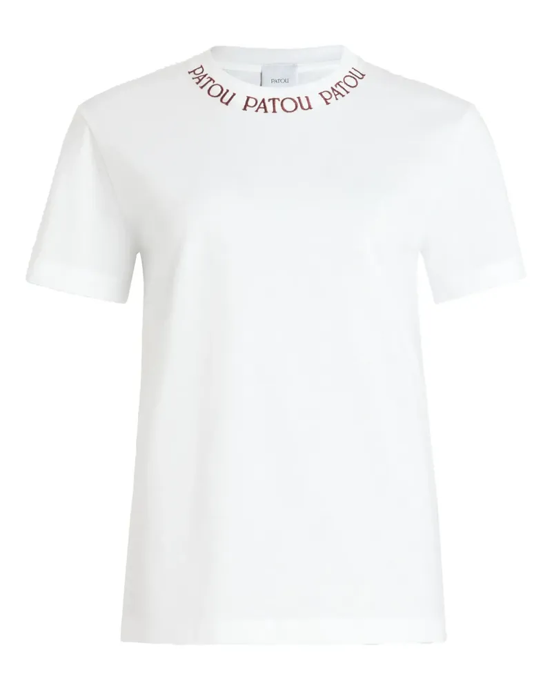 Patou T-Shirt mit Logo-Stickerei - Weiß Weiß